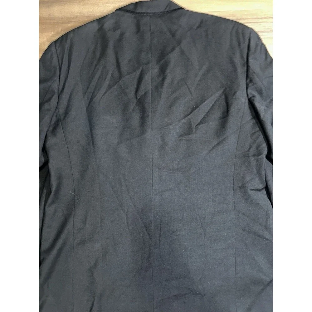 Vintage Monsieur Givenchy Men’s Sports Jacket Blazer Black Worsted Wool Size 46
